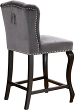 Load image into Gallery viewer, Suri Grey Velvet Stool
