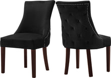 Load image into Gallery viewer, Hannah Black Velvet Dining Chair
