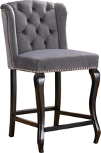 Load image into Gallery viewer, Suri Grey Velvet Stool

