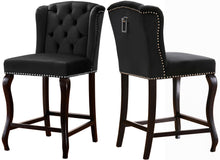 Load image into Gallery viewer, Suri Black Velvet Stool
