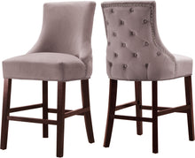 Load image into Gallery viewer, Hannah Pink Velvet Stool
