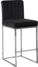 Load image into Gallery viewer, Giselle Black Velvet Stool
