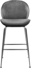 Load image into Gallery viewer, Paris Grey Velvet Stool
