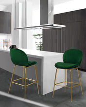 Load image into Gallery viewer, Paris Green Velvet Stool
