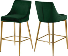 Load image into Gallery viewer, Karina Green Velvet Stool
