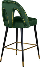 Load image into Gallery viewer, Akoya Green Velvet Stool
