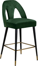 Load image into Gallery viewer, Akoya Green Velvet Stool
