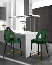Load image into Gallery viewer, Akoya Green Velvet Stool
