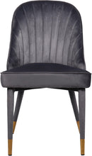 Load image into Gallery viewer, Belle Grey Velvet Dining Chair
