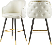 Load image into Gallery viewer, Barbosa White Faux Leather Counter/Bar Stool
