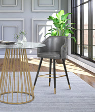 Load image into Gallery viewer, Barbosa Grey Faux Leather Counter/Bar Stool
