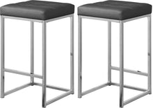 Load image into Gallery viewer, Nicola Grey Faux Leather Stool
