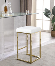 Load image into Gallery viewer, Nicola White Faux Leather Stool
