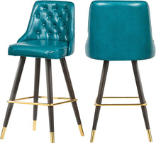Load image into Gallery viewer, Portnoy Teal Faux Leather Counter/Bar Stool
