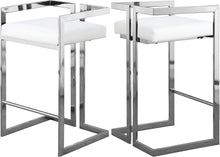 Load image into Gallery viewer, Ezra White Faux Leather Stool
