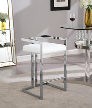 Load image into Gallery viewer, Ezra White Faux Leather Stool
