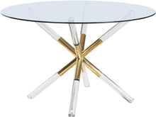 Load image into Gallery viewer, Mercury Acrylic/Gold Dining Table

