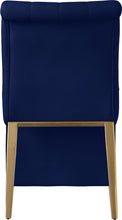 Load image into Gallery viewer, Curve Navy Velvet Dining Chair
