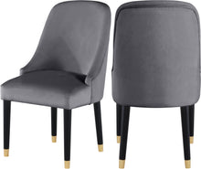Load image into Gallery viewer, Omni Grey Velvet Dining Chair

