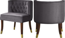 Load image into Gallery viewer, Perry Grey Velvet Dining Chair
