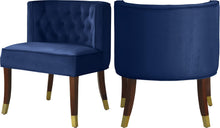 Load image into Gallery viewer, Perry Navy Velvet Dining Chair

