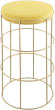 Load image into Gallery viewer, Rebar Yellow Velvet Counter Stool
