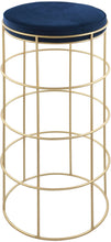 Load image into Gallery viewer, Rebar Navy Velvet Bar Stool
