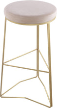 Load image into Gallery viewer, Tres Cream Velvet Bar Stool
