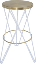 Load image into Gallery viewer, Mercury White / Gold Bar Stool
