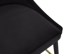 Load image into Gallery viewer, Sleek Black Velvet Stool
