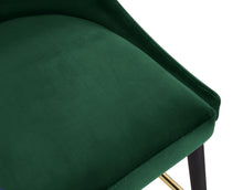 Load image into Gallery viewer, Sleek Green Velvet Stool
