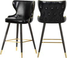Load image into Gallery viewer, Hendrix Black Faux Leather Counter/Bar Stool
