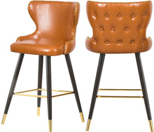Load image into Gallery viewer, Hendrix Cognac Faux Leather Counter/Bar Stool
