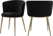 Load image into Gallery viewer, Skylar Black Velvet Dining Chair
