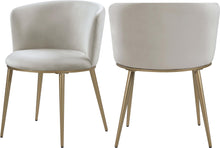 Load image into Gallery viewer, Skylar Cream Velvet Dining Chair

