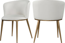 Load image into Gallery viewer, Skylar White Faux Leather Dining Chair

