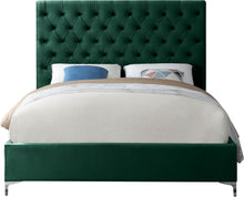 Load image into Gallery viewer, Cruz Green Velvet King Bed
