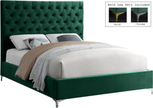 Load image into Gallery viewer, Cruz Green Velvet King Bed
