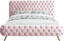 Load image into Gallery viewer, Delano Pink Velvet King Bed
