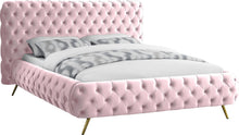 Load image into Gallery viewer, Delano Pink Velvet King Bed
