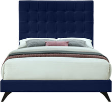 Load image into Gallery viewer, Elly Navy Velvet Full Bed
