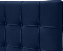 Load image into Gallery viewer, Elly Navy Velvet King Bed
