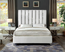 Load image into Gallery viewer, Enzo White Velvet Full Bed
