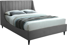 Load image into Gallery viewer, Eva Grey Velvet Queen Bed image
