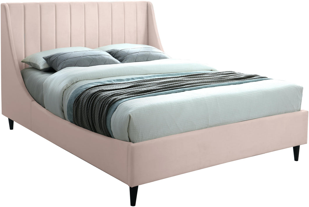 Eva Pink Velvet Full Bed image