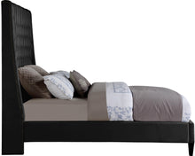 Load image into Gallery viewer, Fritz Black Velvet King Bed
