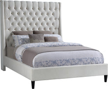 Load image into Gallery viewer, Fritz Cream Velvet Queen Bed image
