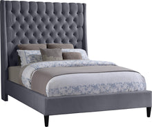 Load image into Gallery viewer, Fritz Grey Velvet Full Bed image
