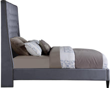 Load image into Gallery viewer, Fritz Grey Velvet Full Bed
