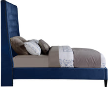 Load image into Gallery viewer, Fritz Navy Velvet Queen Bed
